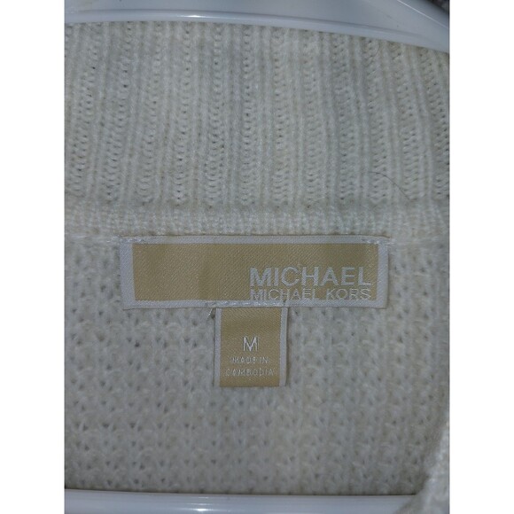 Michael Kors Women's Long Sleeve Waffle Knit Pullover Sweater Size M - Picture 4 of 7